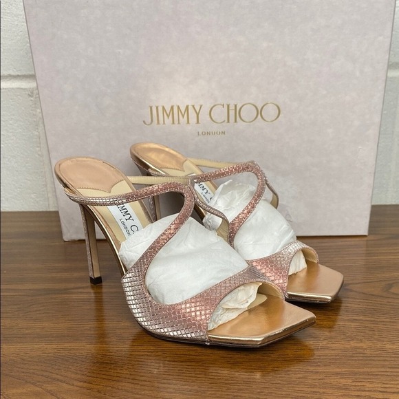 Jimmy Choo Shoes - Jimmy Choo Anise 95 Ballet Pink Diamond Glitter Stiletto Heels EU 37 US 7 NEW